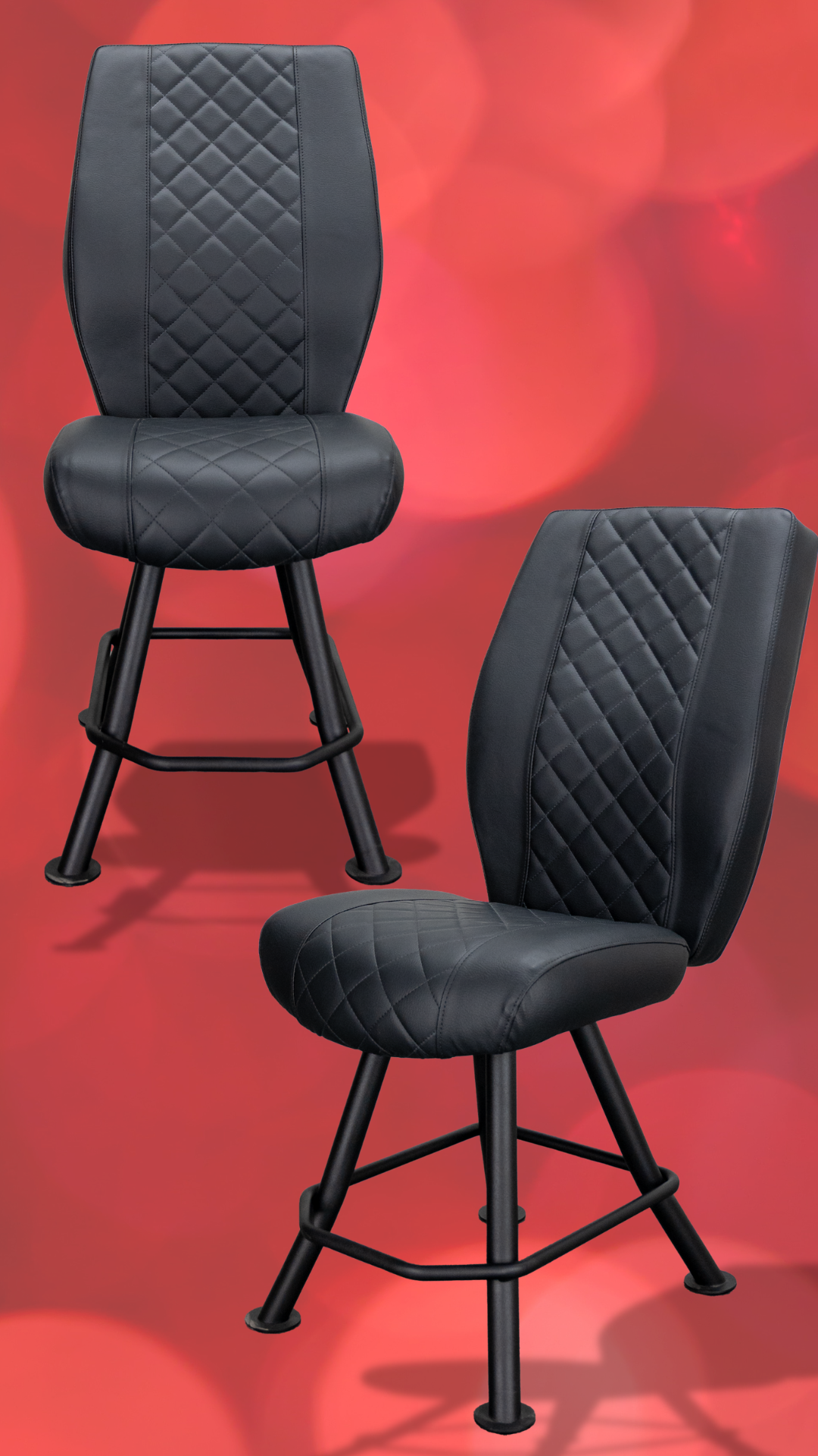 Casino seating with red background